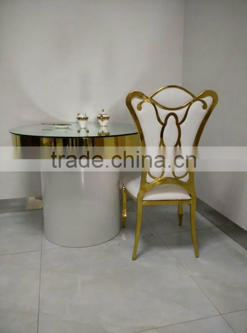Gold Indian reception stainless steel wedding chair