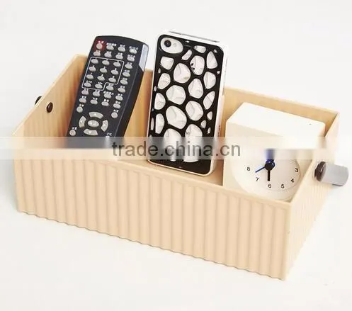 cy268 Decorative Plastic Home Office Storage Boxes Desktop Basket Organizer Handle Bathroom Kitchen Home Office Tidy Box