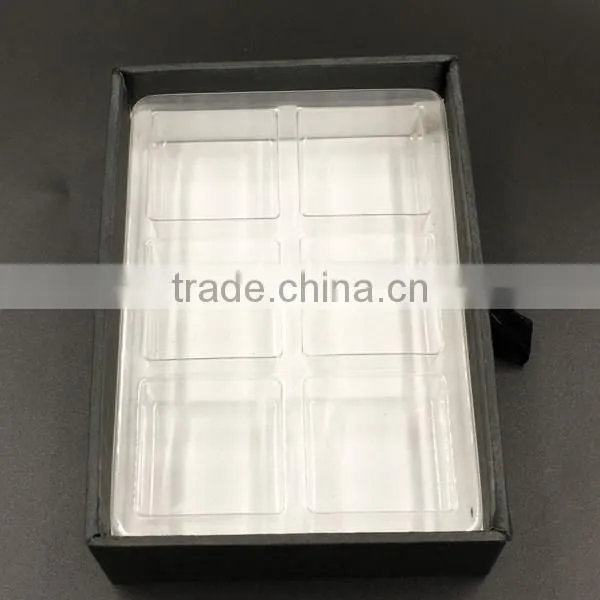 chocolate plastic trays packaging vacuum forming customized offset printing black plastic blister tray for chocolate boxes