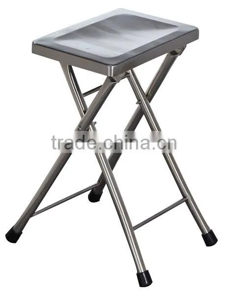 high quality brushed stainless steel morden folding chair for hotels restaurant office home garden LQ-ZD002
