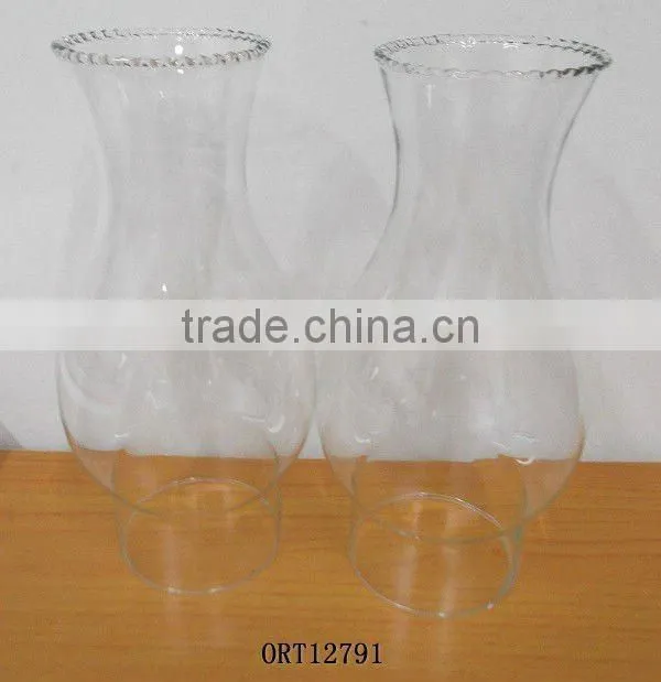 clear glass chimney