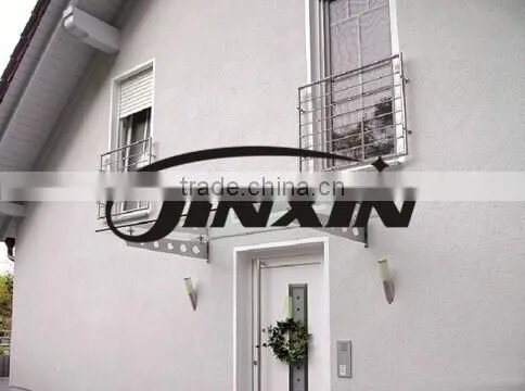 Mordern Samplism Style Glass Canopy Stainless Steel Glass Canopy Fittings