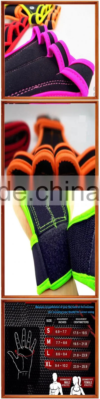 custome neoprene gym enquipment crossfit gloves weight lifting gloves