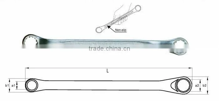 CR-V Double Ring Wrench With Non-slip Handle