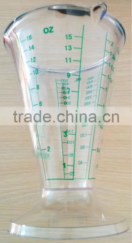 1L transparent PE Measuring cup for hydroponic