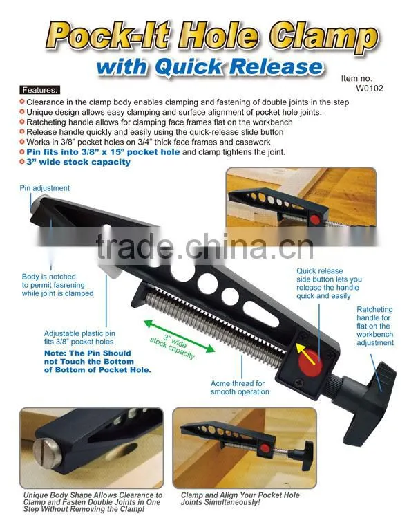 Pock-It Hole Clamp with Quick Release