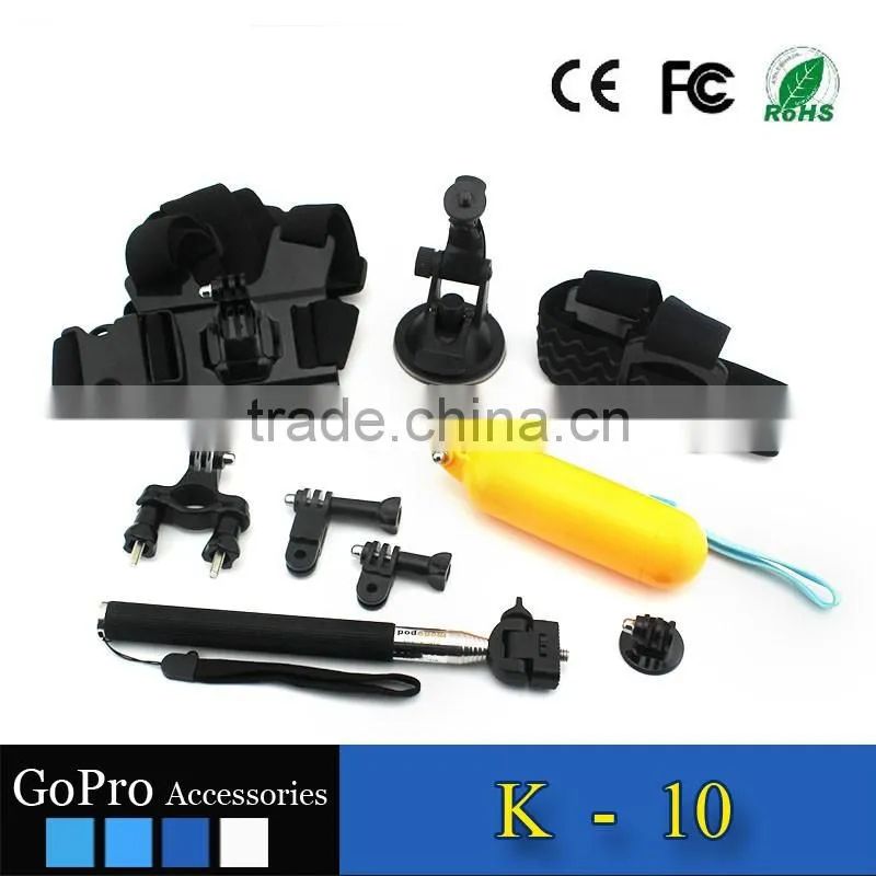 2016 gopros heros 4 accessories kit mount sports DV cases for action camera