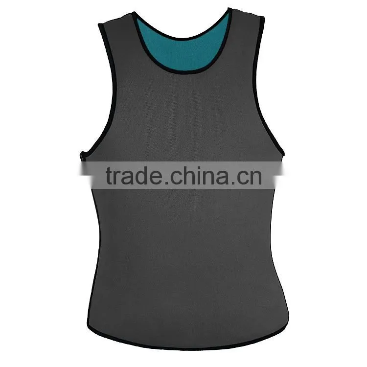 ultra sweat neoprene materials men sweat shape wear with zip