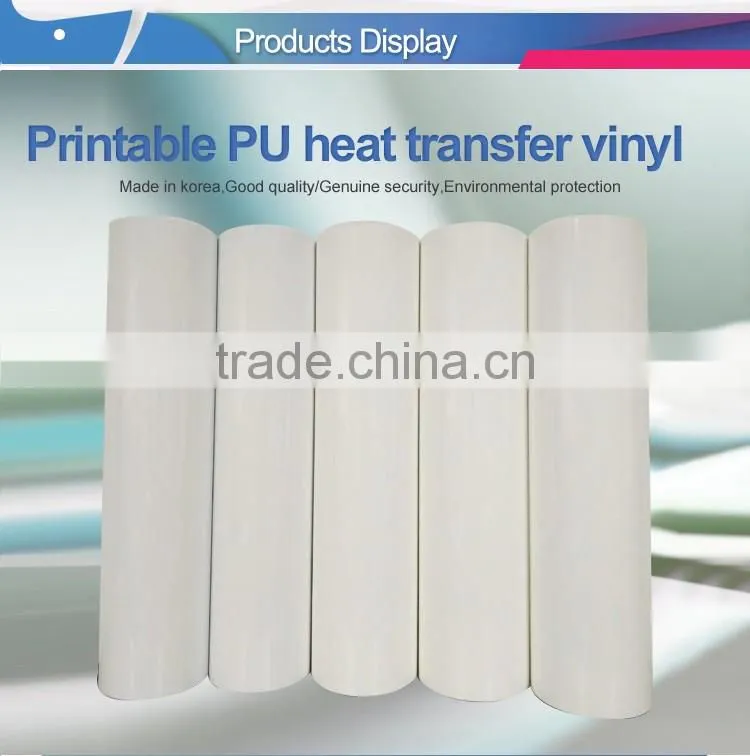 Printable heat transfer film pu thsirt vinyl roll for garment 50cm*25m