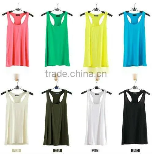 ladies blank tank tops modal fabric/good quality ladies tank top wholesale