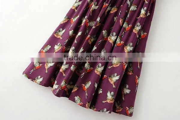 HD-D124 elegant fashion floral women dress/casual ladies dress
