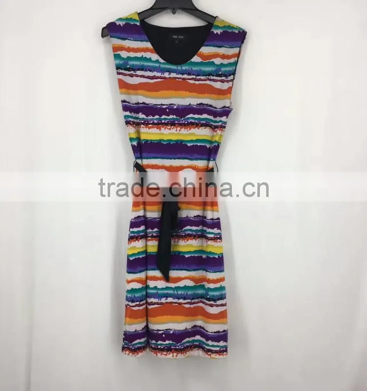 Women clearance lots sleeveless digital print summer dress