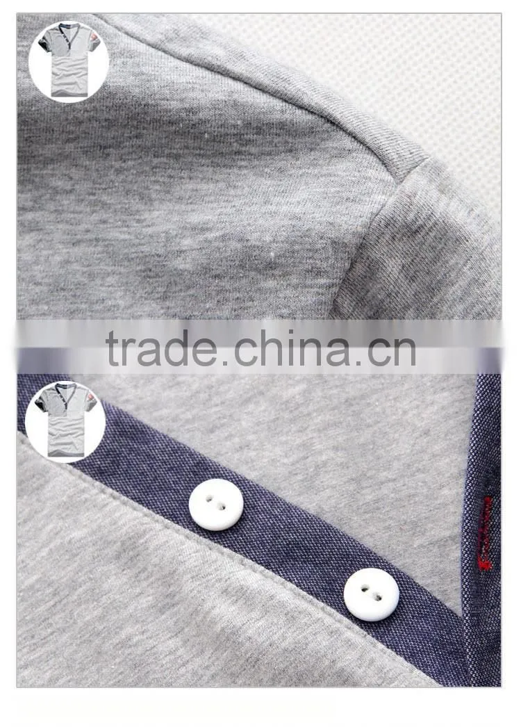 New Arrival Fashion Best Selling Wholesale Cotton Custom Casual Men T Shirt V Neck Top Tees
