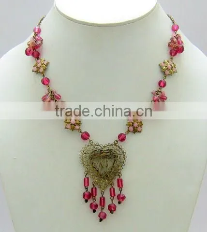 Beaded summer Pendant Necklaces
