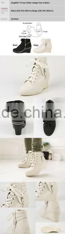 2ssg0531 Hi-top hidden wedge heel snekers