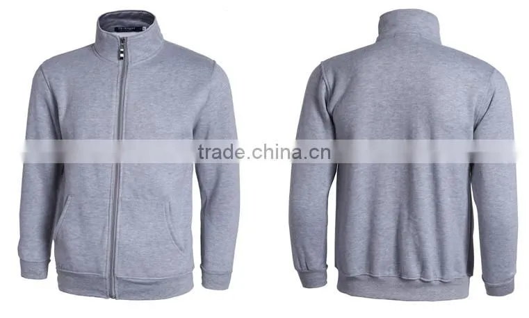 Wholesale high quality Mens stand collar zipper jacket without hood top selling