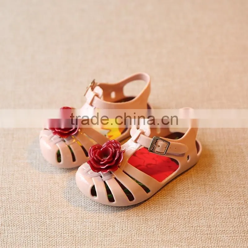 floral girl summer jelly sandals, flower girl melissa sandals