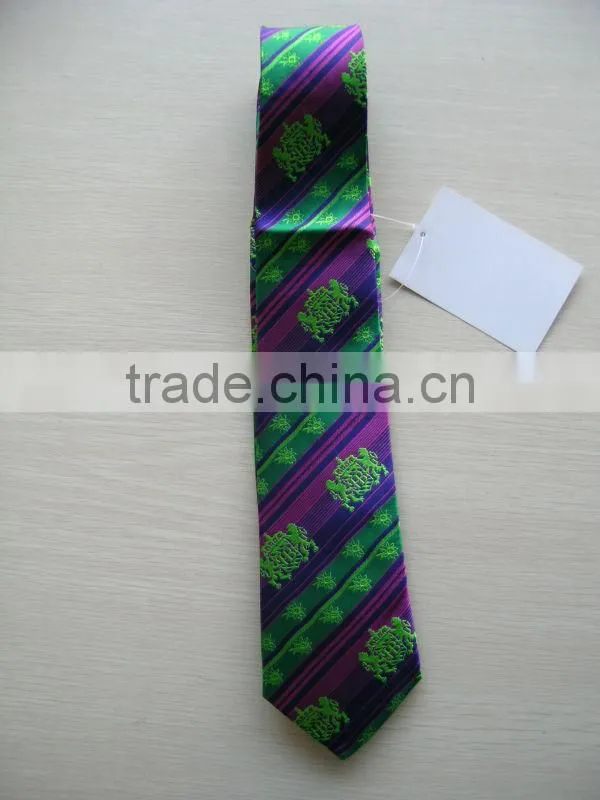 fashionable skinny 100% silk tie set with box