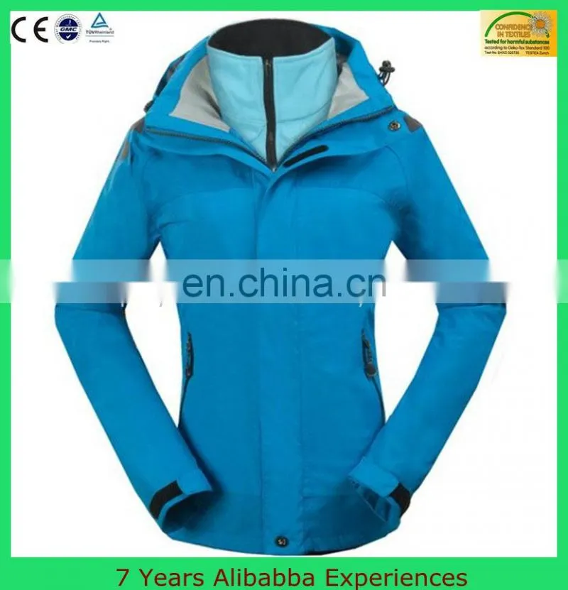 Ladies stylish windproof & waterproof 3 in 1 jacket for customized- 7 Years Alibaba Experience