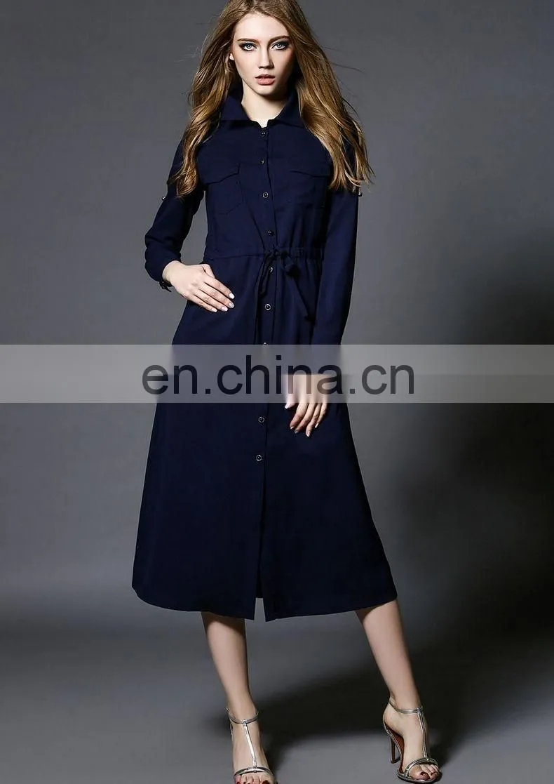 2016 new design fashion shirt dress from chinese manufacturer
