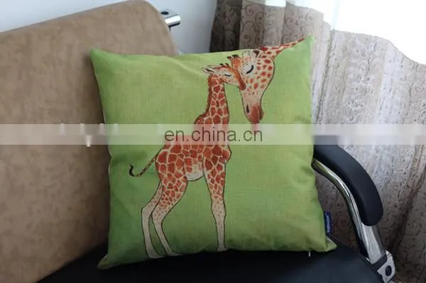 Custom christmas home decorative pillow cover fashion cute christmas new design cotton linen cushion cover