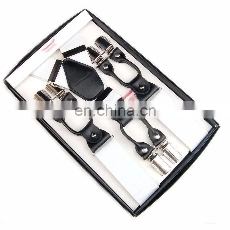 Professional Production Unisex Elastic 3.5cm 6 Clips-On Y-Shape Braces Suspenders