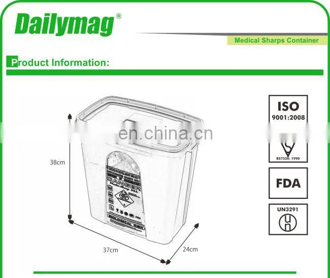 6L Medical Waste Container with Handle