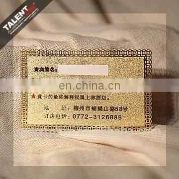 custom company membership metal Gold Card
