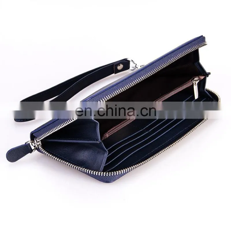 Realiable Quality New Style Bule Leather Popular Ladies Leather Wallet Sellers