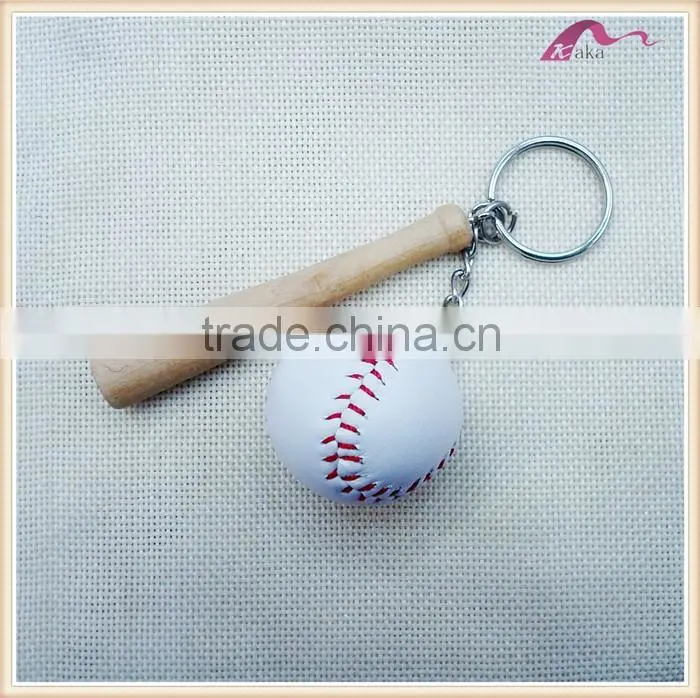 Wholesale Cheap Custom PU Baseball Sets Keychain