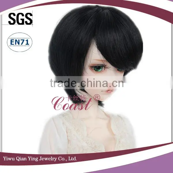 BJD short black doll wigs with bang