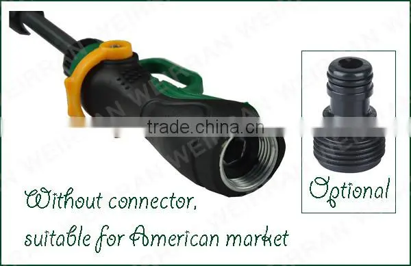 (84706) Garden watering tool hose end sprayer, 8 patterns aluminum TPR covered 16'' water wand