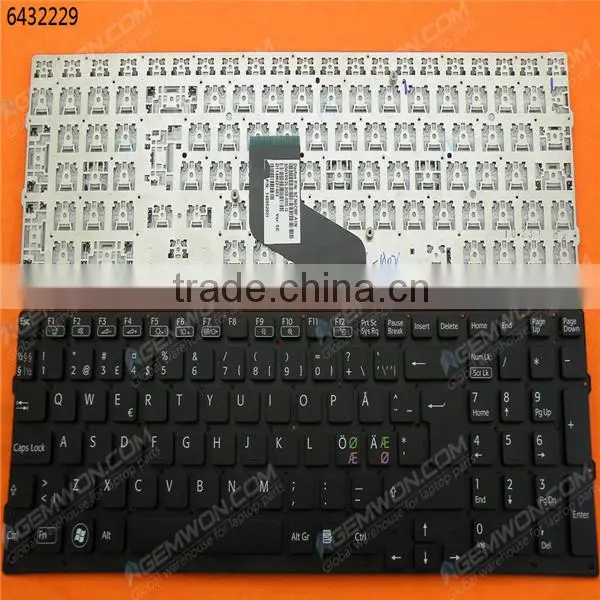 Original laptop keyboard for SONY VPC-F219FC BLACK Layout Nordic