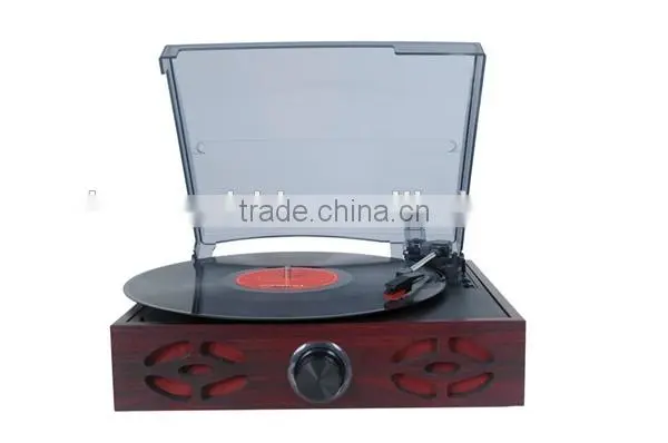 Old Fashioned and Professional Vinyl reocrd player with Three Speed and stereo system