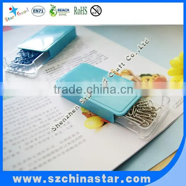 Safe material PET coated iron wire paper clip put in PP box packing