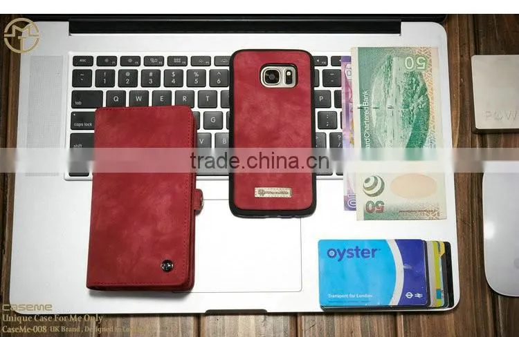 phone case displaying time on the case For Samsung s7 case leather with back card slot