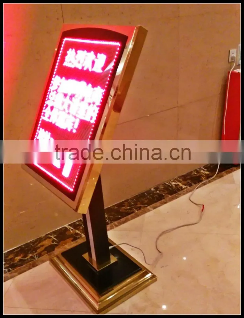 LED display stand sign/Stainless steels floor stand/Light Emitting Diode pop board_advertising stand signs