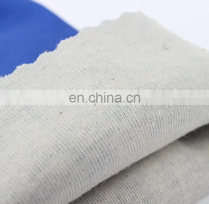 Long Cuff Heavy Duty Cotton Lining Blue PVC Rubber Fully Coated Liquid Chemical Resistant Work Gloves