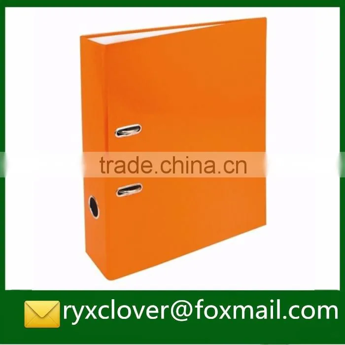 Paperboard 2d ring lever arch file folder with finger ring