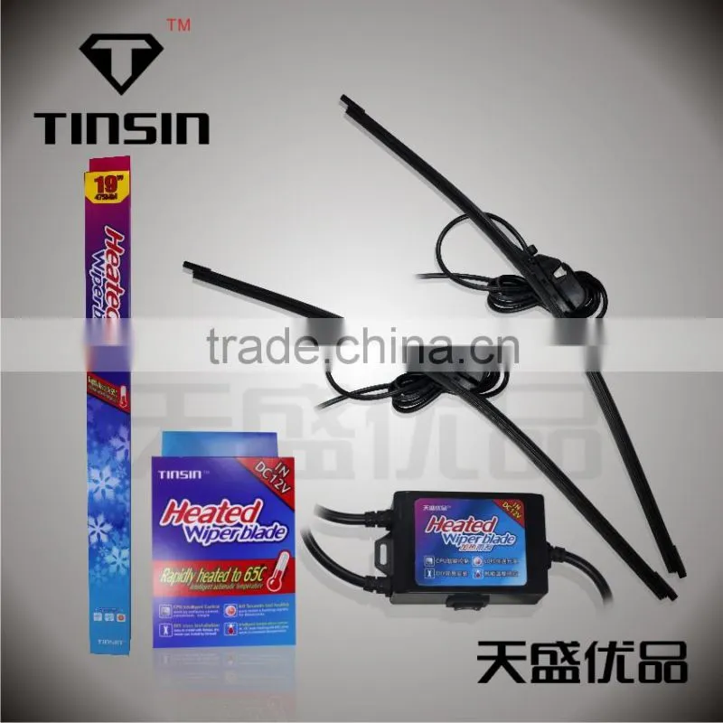 tinsin 12V aotomobiles car boneless intelligent heated wiper blade windshield windscreen wiper blades factory
