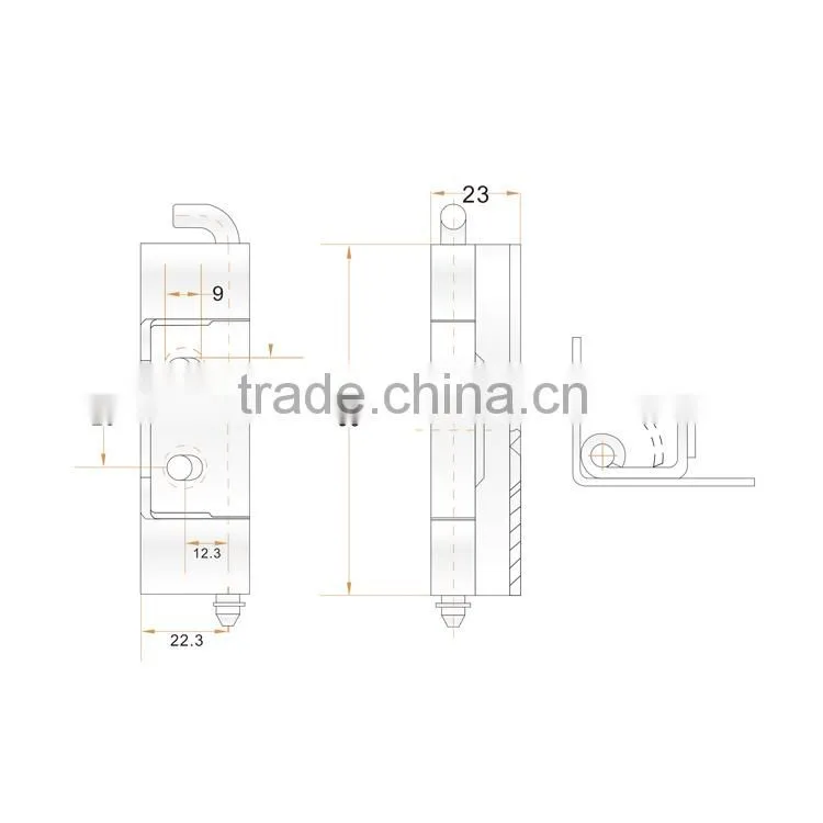 Stainless steel hinge for industry electric cubicle door gate use