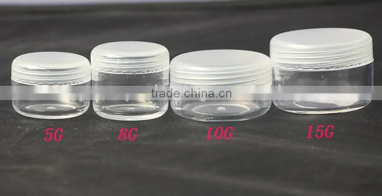 PS & PP High-Quality Pocket-Carrying Mini Capacity Cream Jar for Face-Care Lotion Sample Using Mini Jar Bottle with Screw Lid