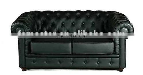 Replica high quality solid wood frame luxury genuine leather 2 seater Anonimo Chesterfield sofa, classic chesterfield sofa