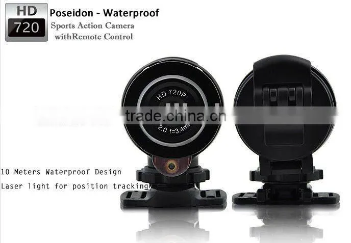 5.0Mega CMOS ultra wide angle hd720p action camera with AV out