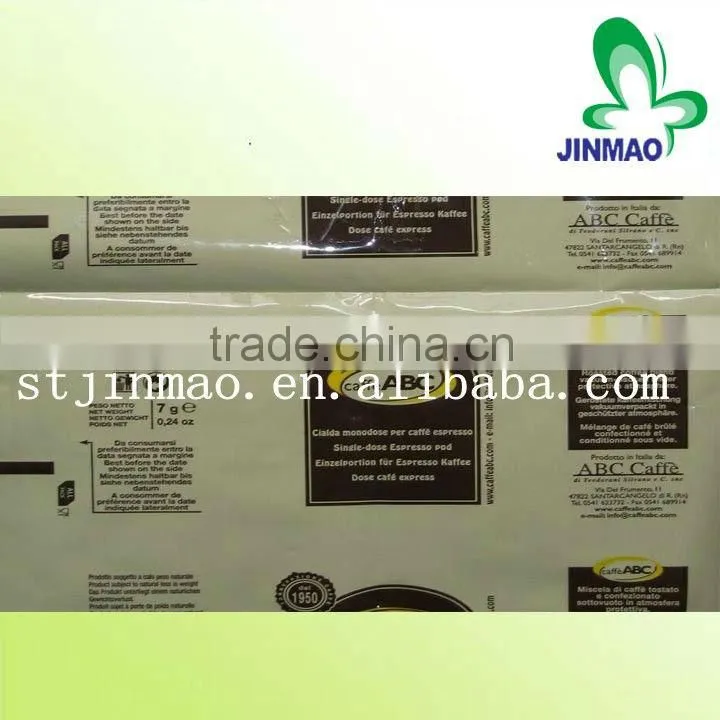 Coffee plastic packaging film roll or food package