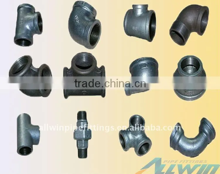 malleable iron nipple/elbow/tee/plug/unions/bushing/cap/reducer/socket