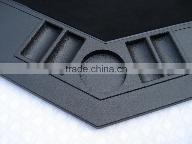 Black Plastic Moulded 2 Folding Poker Table Top