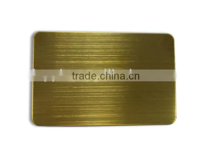 High Quality 304 Golden Hairline Surface Stainless Steel Sheets