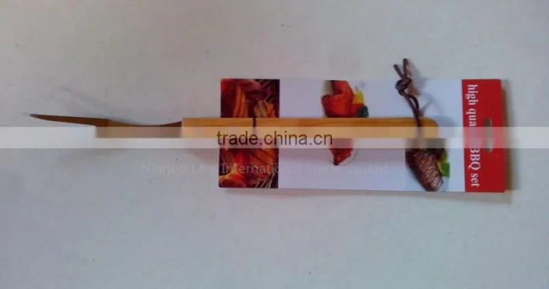 wood handle bbq fork/bbq tool/bbq set
