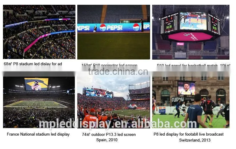 Bottom price of P10 DIP led display for gym for live-on games